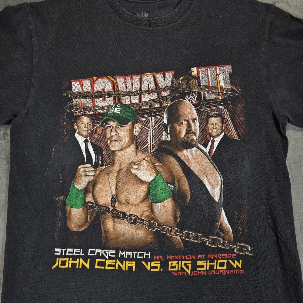 WWE No Way Out Steel Cage Size Medium Cena Big Show Rhodes Sheamus Punk Kane - Picture 2 of 5